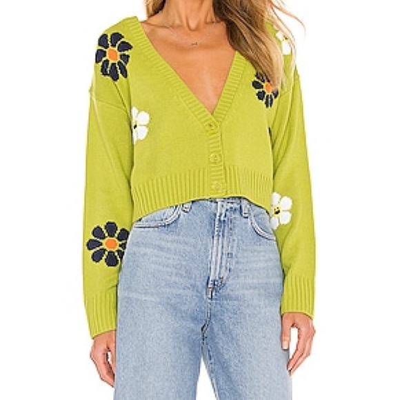Revolve 525 Flower Cardigan Nwt 